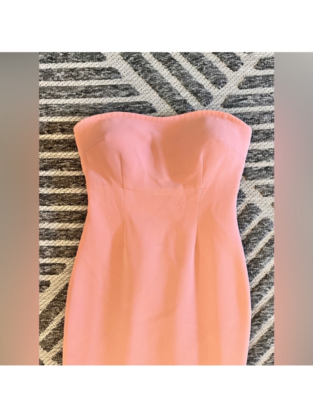 Cinq A Sept Luna Sz 0 Strapless Pink Midi Wedding Semi Formal Party Dress - Picture 4 of 9